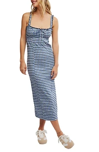 Lucinda Gingham Check Stretch Cotton Dress