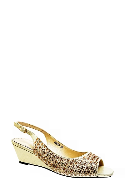 Queen Slingback Wedge Heel Sandal