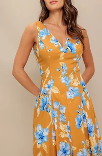 Floral Fit & Flare Midi Dress