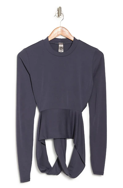 Wrap Front Long Sleeve Top