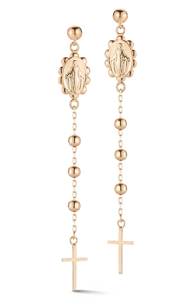 Rosary Drop Earrings
