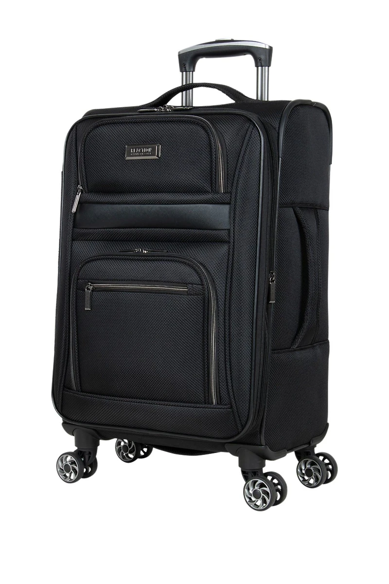 Rugged Roamer 20-Inch Dobby Softside Expandable Spinner Carry-On Luggage
