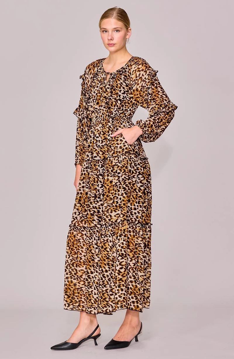 Front Tie Long Sleeve Dress