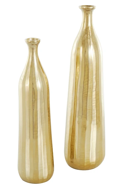 Golden Set of 2 Vase Set