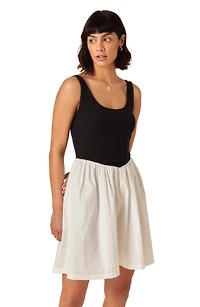 Mixed Media Tank Minidress