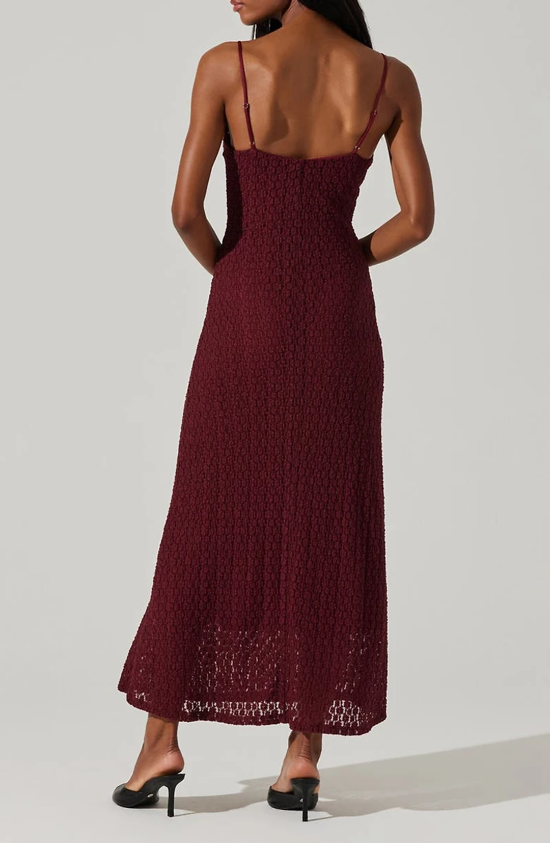 Renaisse Open Stitch Cotton Blend Dress