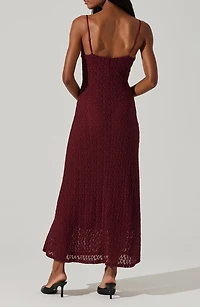 Renaisse Open Stitch Cotton Blend Dress