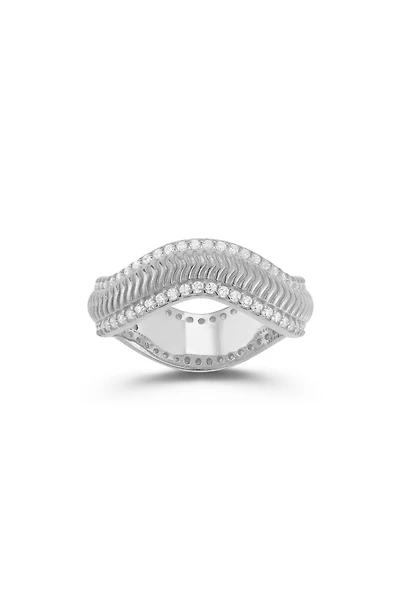Cubic Zirconia Wave Ring