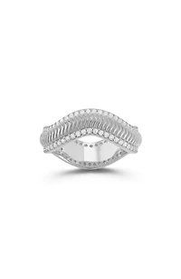 Cubic Zirconia Wave Ring