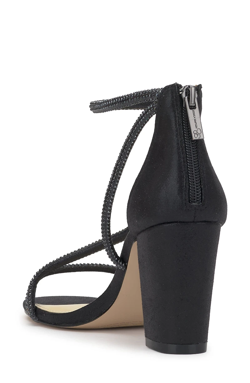 Shiny Ankle Strap Sandal