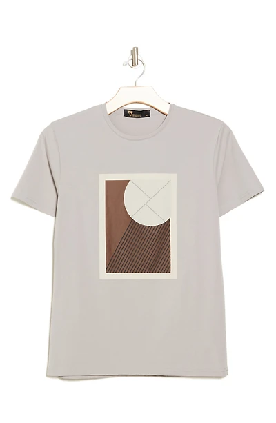 3D Abstract Graphic Print T-Shirt
