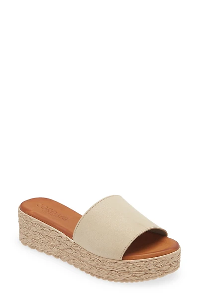 Bizzy Espadrille Platform Wedge Slide Sandal