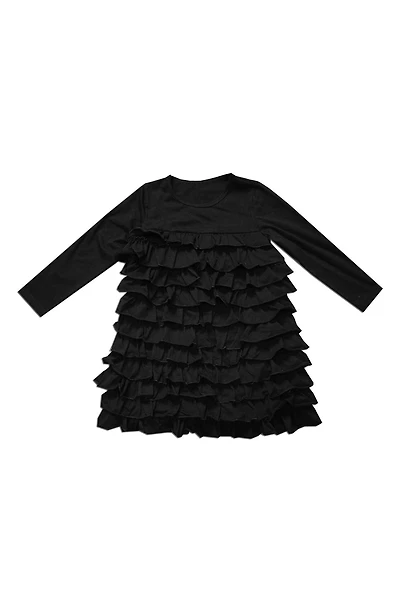 Kids' Long Sleeve Tiered Dress