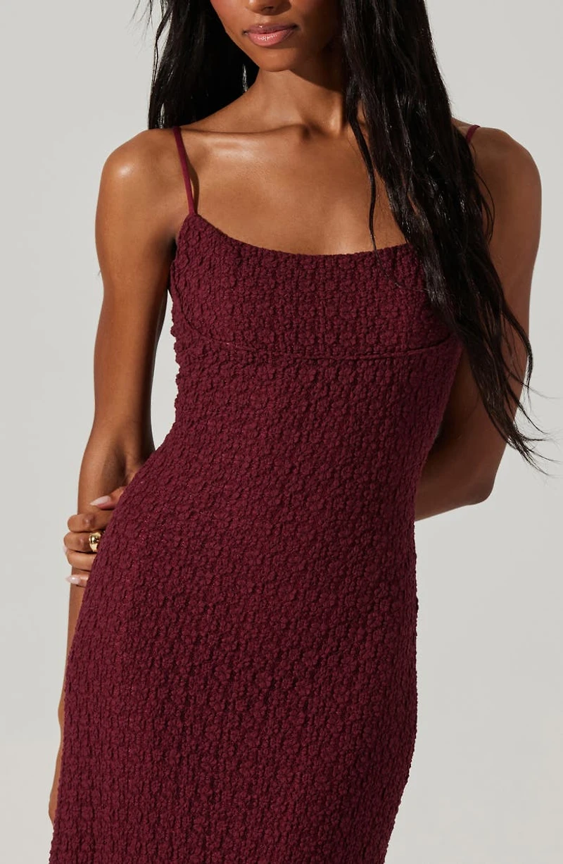 Renaisse Open Stitch Cotton Blend Dress