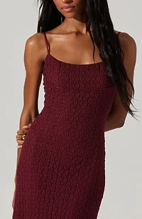 Renaisse Open Stitch Cotton Blend Dress