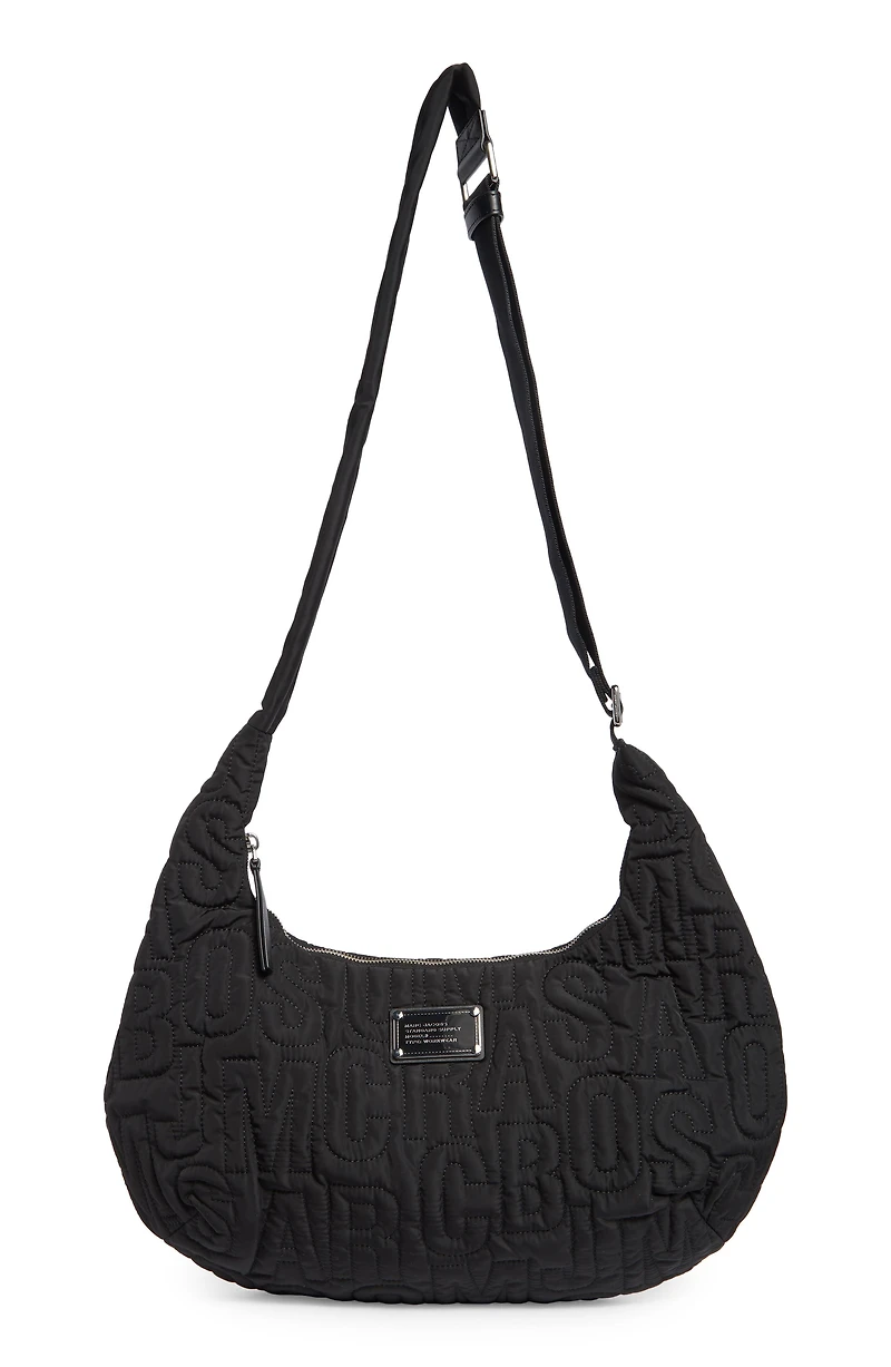 Jumbled Logo Workwear Nylon Crossbody Bag