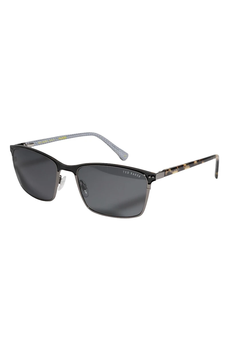 57mm Polarized Rectangle Sunglasses