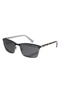 57mm Polarized Rectangle Sunglasses