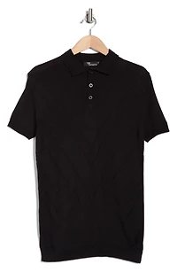 Textured Sweater Knit Polo