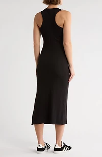 Expedite Sleeveless Rib Midi Dress
