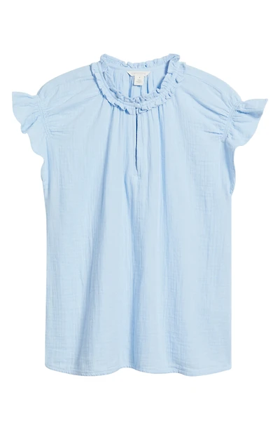 Ruffle Cotton Gauze Top