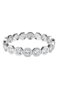 Hexagon Cubic Zirconia Stretch Bracelet