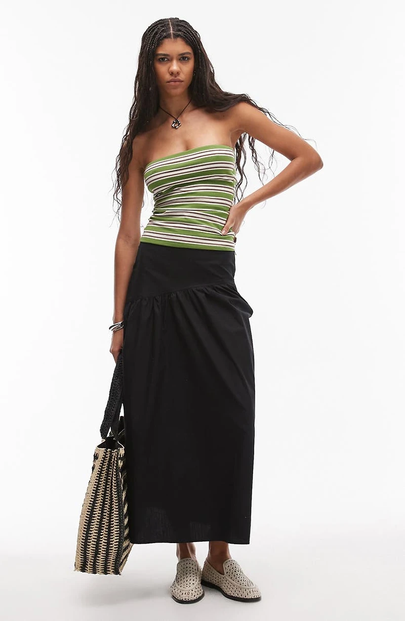Cotton Poplin Maxi Skirt