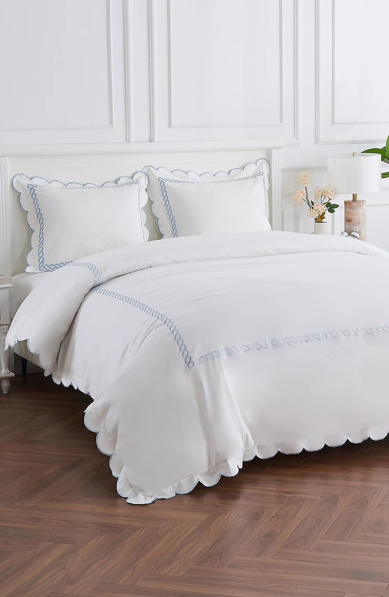 Scallop Rope Duvet & Sham Set