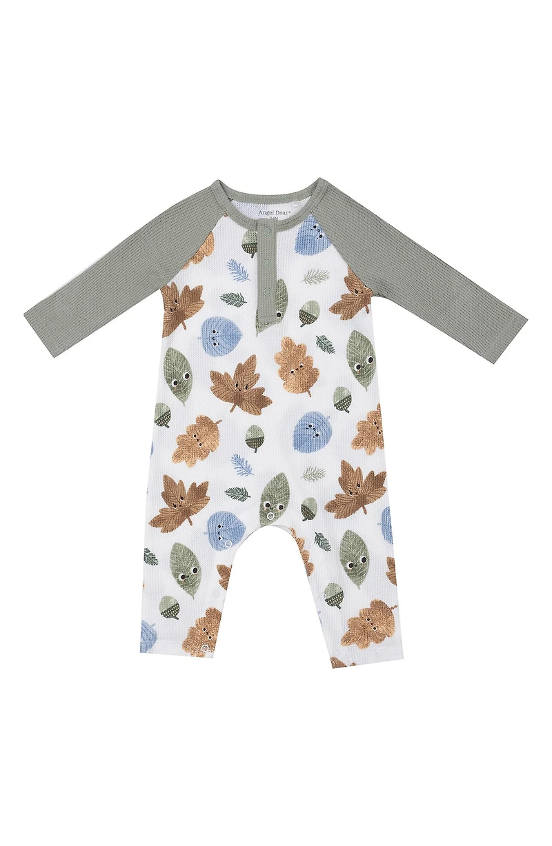 Cuddly Leaves Henley Romper