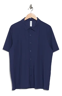 Warm Daily Traveler Short Sleeve Button-Up Shirt