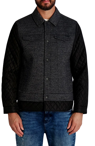 Mixed Media Trucker Jacket