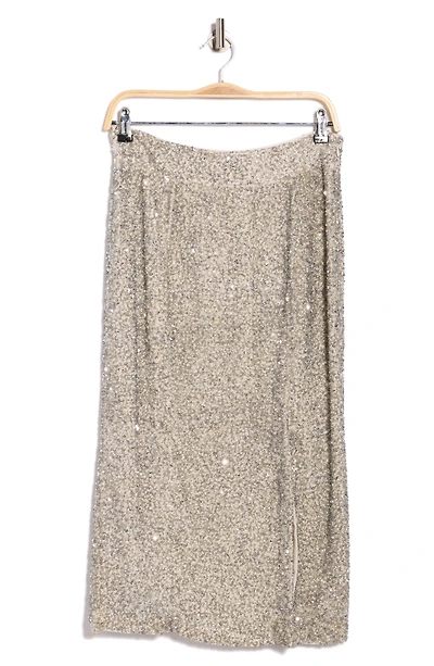 Patrow Sequin Embellished Silk Maxi Skirt