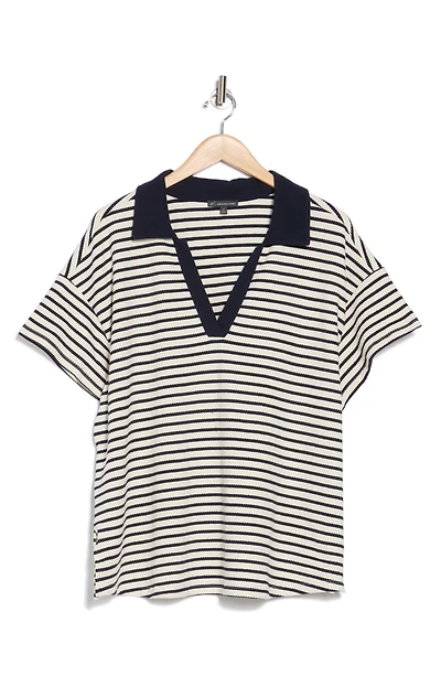 Striped Knit Polo