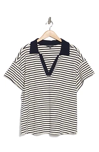 Striped Knit Polo