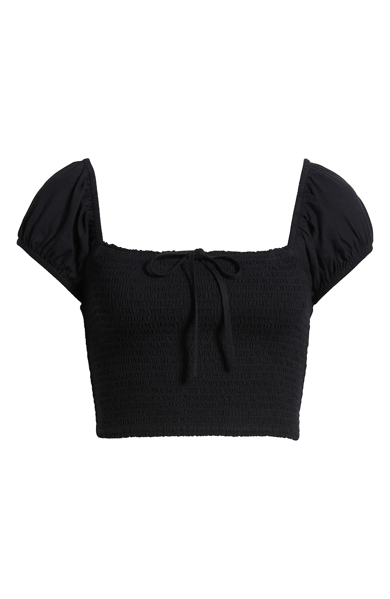 Smocked Crop Top