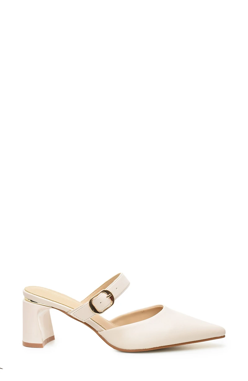 Belky Buckle Mule Pump