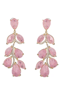 Julie Pink Drop Statement Earrings