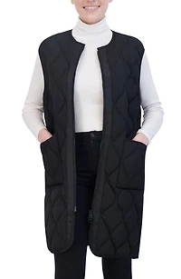 Water Repellent Onion Quilted Long Vest