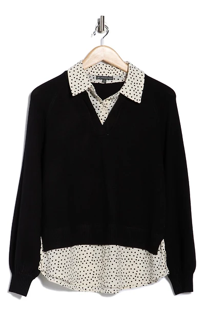 V-Neck Twofer Sweater
