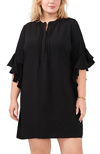 Flutter Sleeve Shift Dress