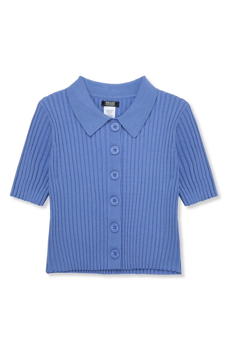 Kid's Rib Button-Up Top