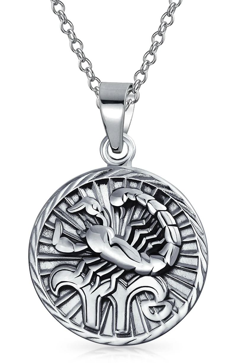 Zodiac Medallion Pendant Necklace