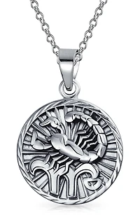 Zodiac Medallion Pendant Necklace