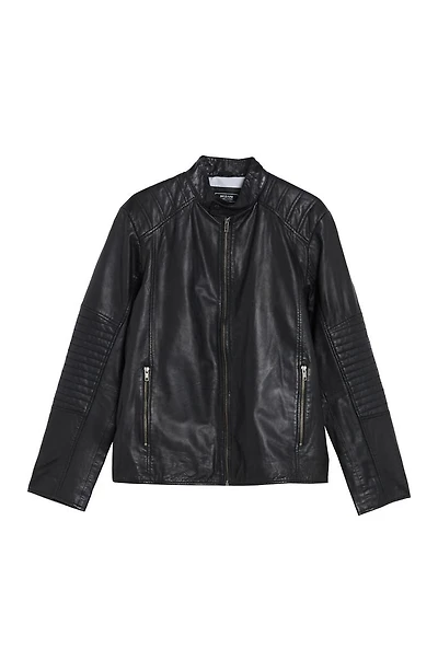 Lamb Leather Moto Jacket