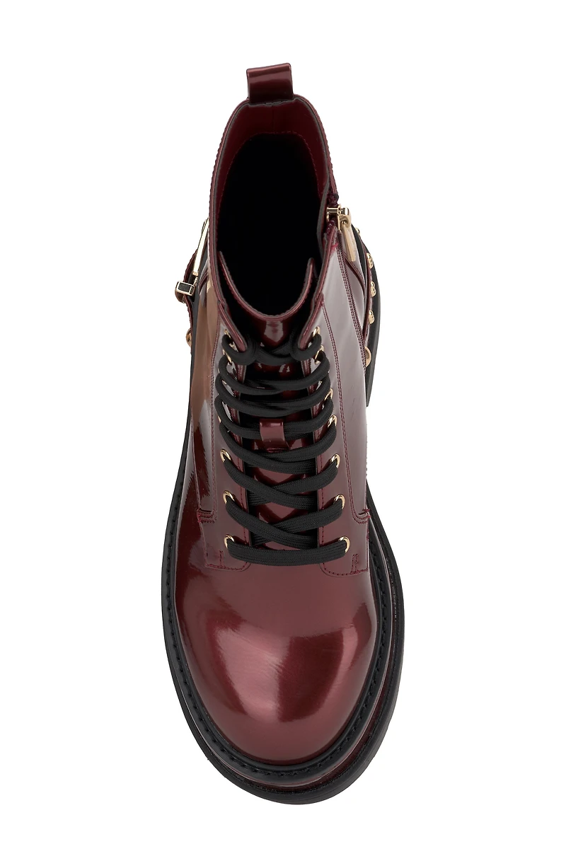 Imelda Lace-Up Platform Moto Bootie