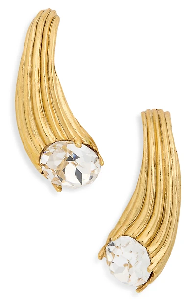 Crystal Teardrop Stud Earrings