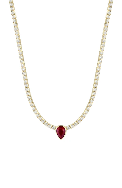 Cubic Zirconia Pendant Tennis Choker Necklace