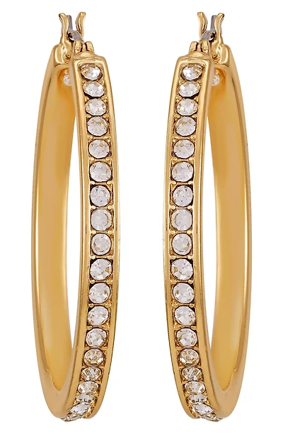 Pavé Crystal Hoop Earrings