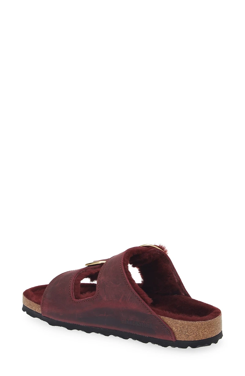 Arizona Big Buckle Genuine Shearling Lined Sandal