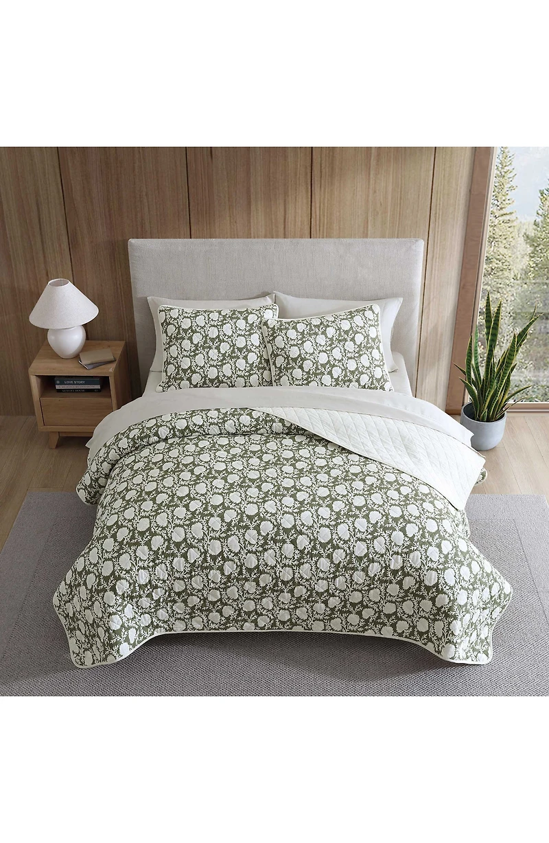Garden Bloom Cotton King Quilt Set